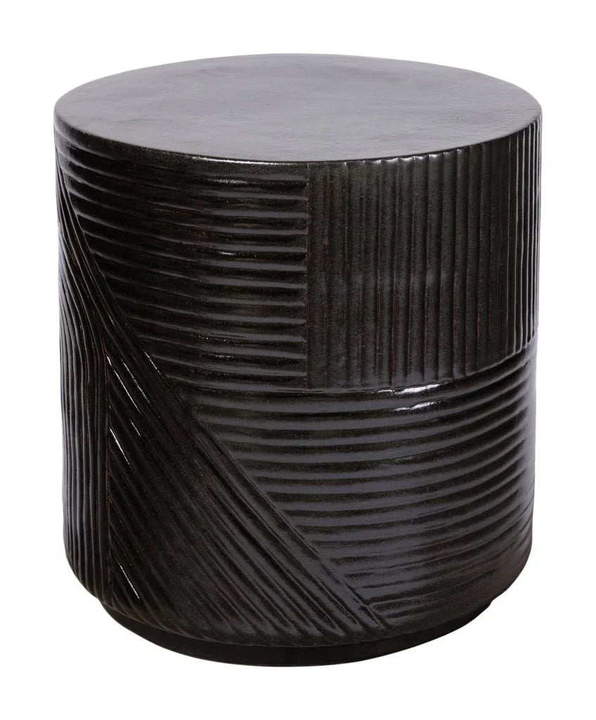 Serenity Textured Ceramic Patio Stool