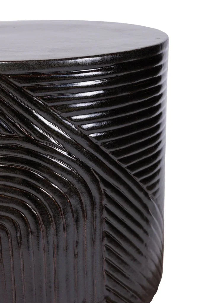 Serenity Textured Ceramic Patio Stool