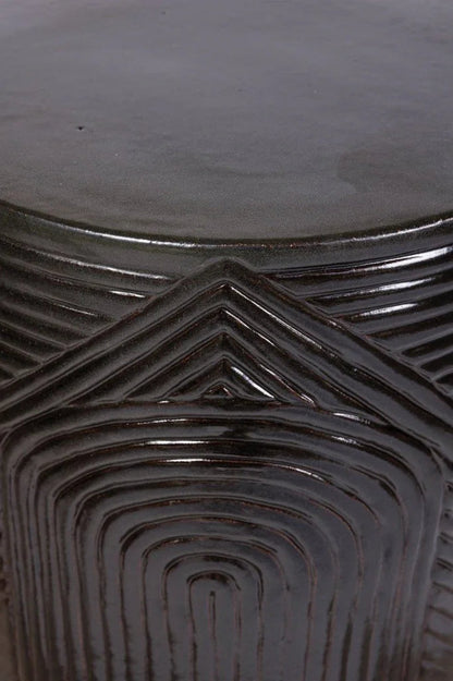 Serenity Textured Ceramic Patio Stool