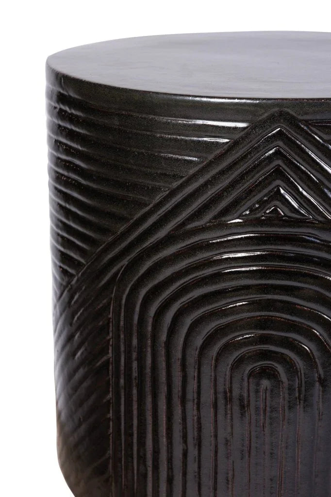 Serenity Textured Ceramic Patio Stool
