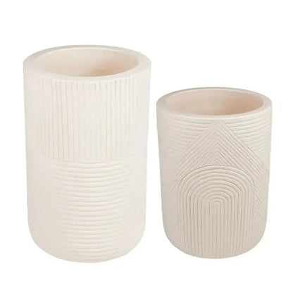 Serenity White Outdoor Planter Set of 2