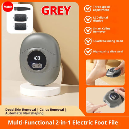 SoftAura 2-in-1 Electric Nail Clipper Foot Grinder Polishing Tool for Adults Kids Nail Grooming Pedicure Home Care Kit