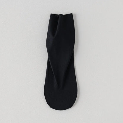 Mens Socks Summer Ultra-thin Breathable Ice Silk Middle Tube Socks Men Women Solid Color Black White Gray Elastic Long Socks Sox
