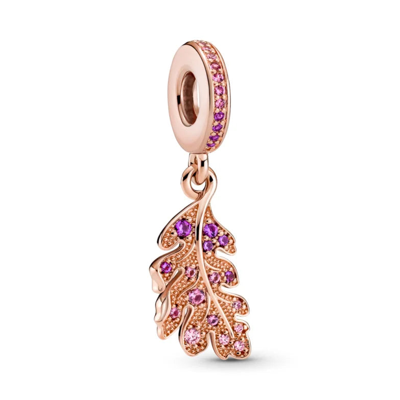 Rose Gold Fine Plated Pink Clip Dasiy Butterfly Dragonfly DIY Charms Fit Original Sterling Silver 925 Bracelet For Women Jewelry