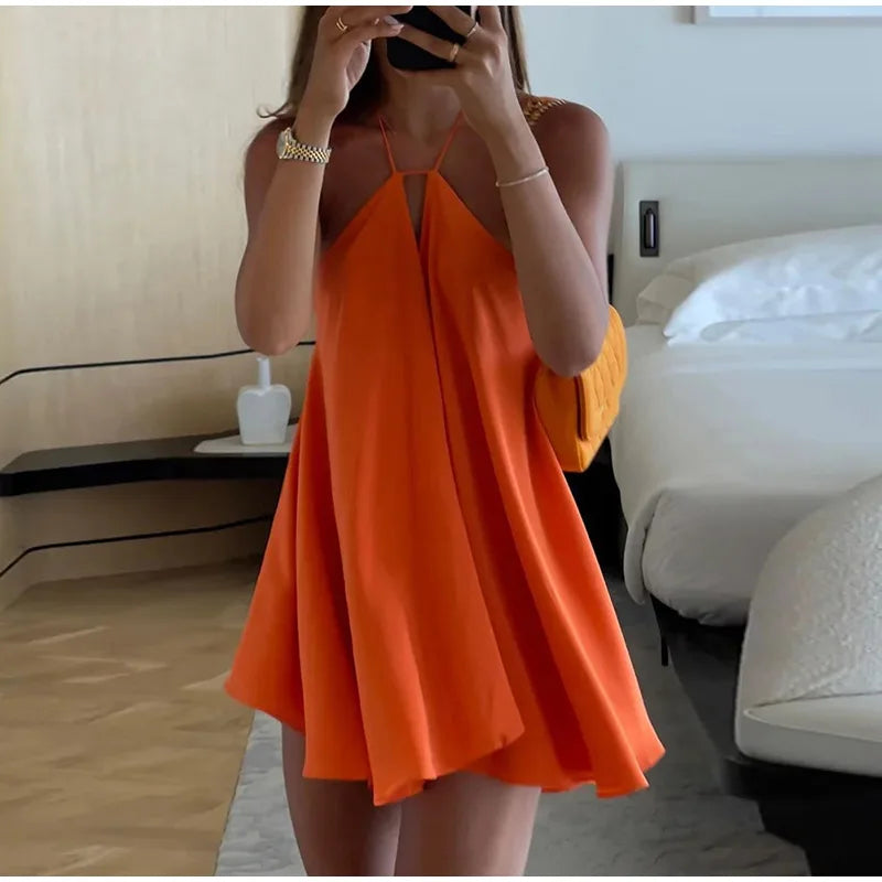 Sexy Party Off Shoulder Dresses Women's Elegant Sleeveless Hollow Out Beach Dress Backless High Street Lady Vestidos 2025 Summer