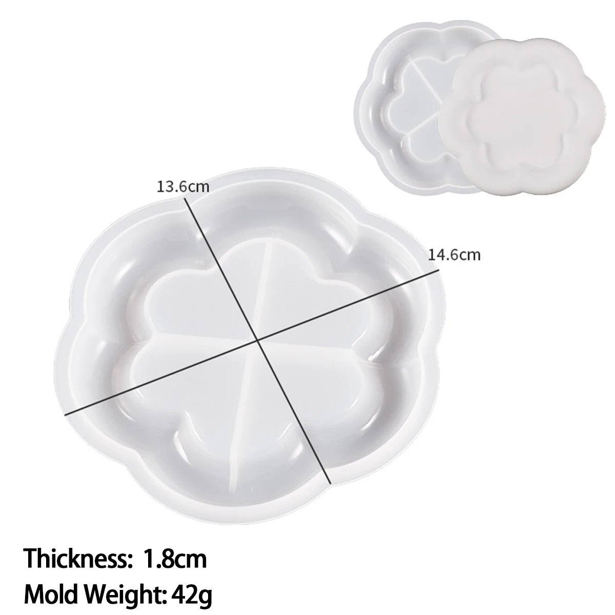 Storage Tray Silicone Mold DIY Jewelry Display Plate Resin Plaster Cement Mould Round Flower Cloud Heart Shape Dish Home Decor