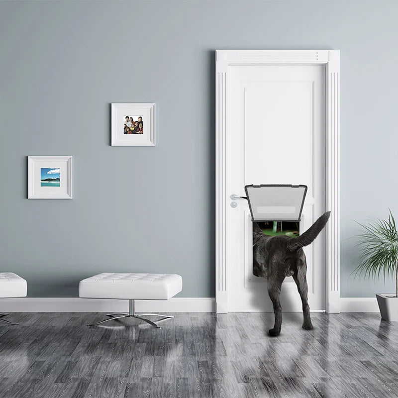 Strong Lockable Dog Door with Privacy Protection Flap Gate Pet Dog Door For Big Small Dogs Pet Safety Doors Easy to Install