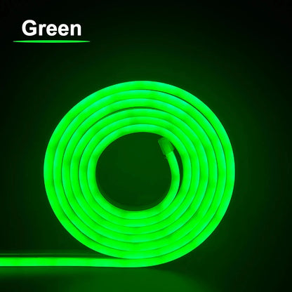 LED Neon Strip Light 6x12mm Flexible Rope Silicone Tube SMD 2835 Waterproof With 2Pin Wire 120LEDs/m For DIY Sign Home Decor