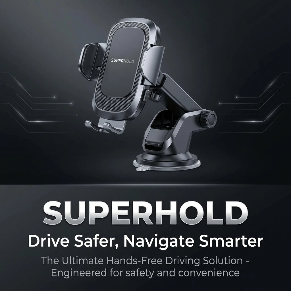 Universal Car Phone Holder Multi-Scene One-Click Lock Strong Suction 360° Rotation for Car Navigation & Desk