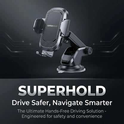Universal Car Phone Holder Multi-Scene One-Click Lock Strong Suction 360° Rotation for Car Navigation & Desk