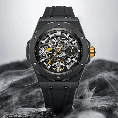 WM Watch Men Automatic Mechanical Skeleton Watch Collaboration Series LimitedEdition 80 Hours Power Reserve Welly Merck WM128