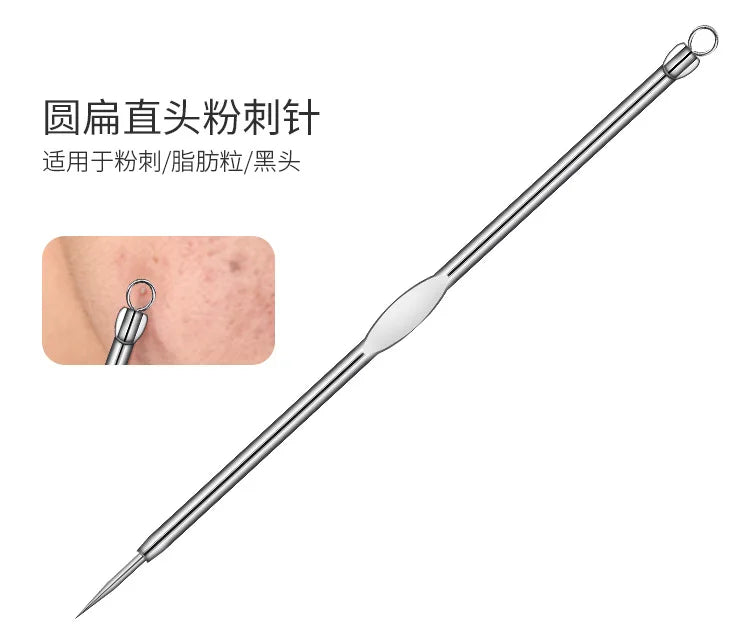 Acne Blackhead Remover Needle Tools Set  Blackhead Tweezer Pimple Extractor Stainless Steel Blackspot Removal Skin Care Tool