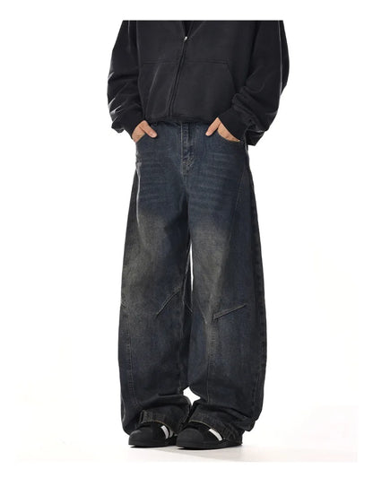 Men's Baggy Jeans Unisex Y2K Trendy Casual Wide Leg Denim Pants High Street Oversize Trousers American Style Streetwear Fashion