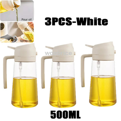 Oil Cruet Kitchen Olive Oil Spray Dual Purpose Kitchen Oil Spray Can Leakproof  Spray Bottle Kitchen Household