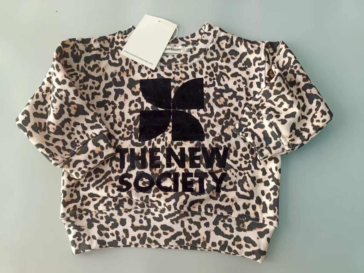 High quality Children's 25 Autumn Winter  Boys and Girls Leopard print Sweatshirt Top For boys and girls