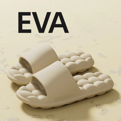 Home Slipper Woman Cloud Summer Leaking Men Flip Flops Sandals Beach Slides Casual House Shoes Flat Female Male Non Slip Eva