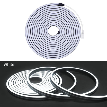 1 Roll Flexible LED Neon Strip 6MMx12MM Soft Black Silica Gel Tube Led Strip Lights Waterproof DC24V Not Include Power 1m - 5m