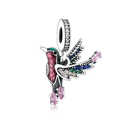Fit Original Pan Charm Bracelet 925 Silver Rainbow Enamel Lorikeet Birrd Colorfull Parrot Bead For Making South Africa Berloque