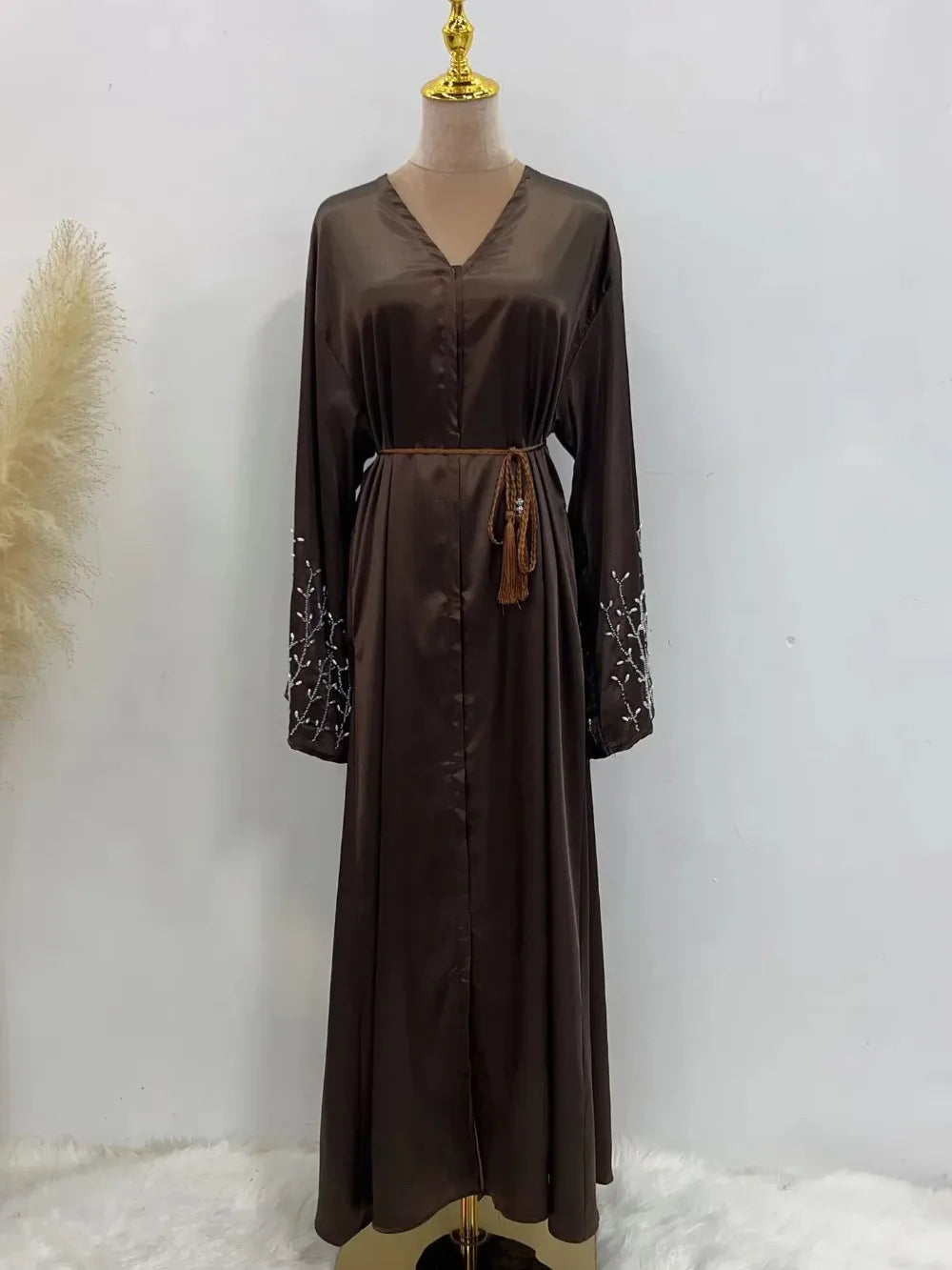 Eid Eid Abaya for Women Beading Dress Woman Party Abayas Ramadan Saudi Arabic Dubai Robe Caftan Vestidos Kaftan 2025 Cardigan