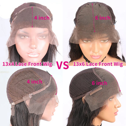 13x6 13x4 HD Lace Front Human Hair Wigs Pre Plucked For Women Burmese Silky Bone Straight Remy Human Hair Lace Frontal Wigs