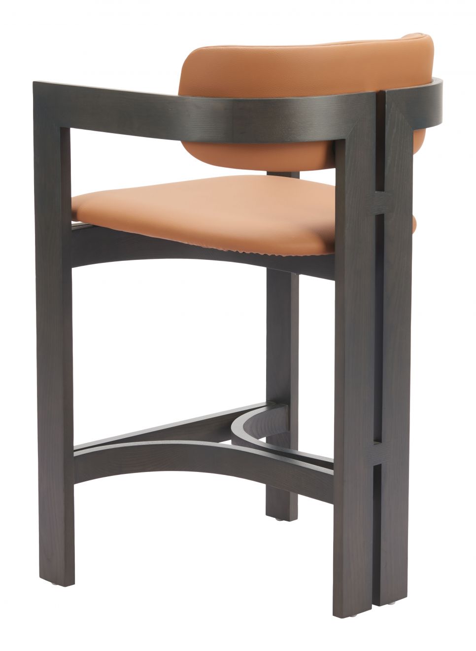 Shaili Brown Faux Leather Counter Stool