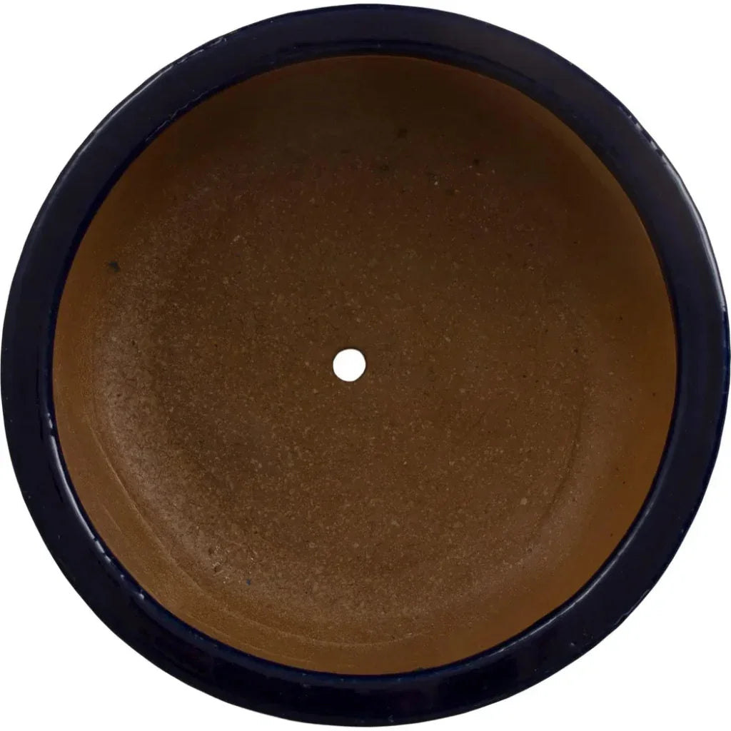 Shallow Round Ceramic Lip Planter