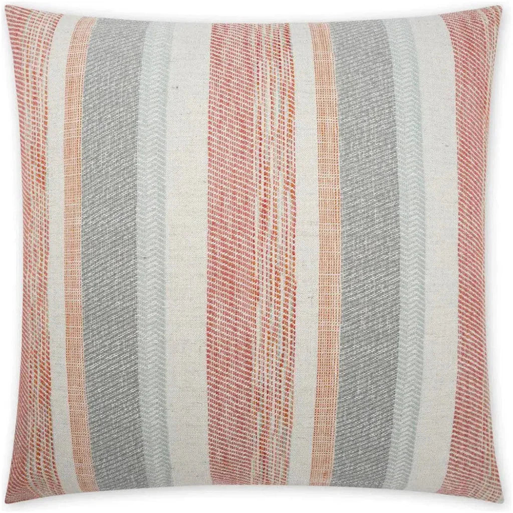 Shannon Stripes Coral Salmon Large Throw Pillow Insert