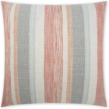 Shannon Stripes Coral Salmon Large Throw Pillow Insert