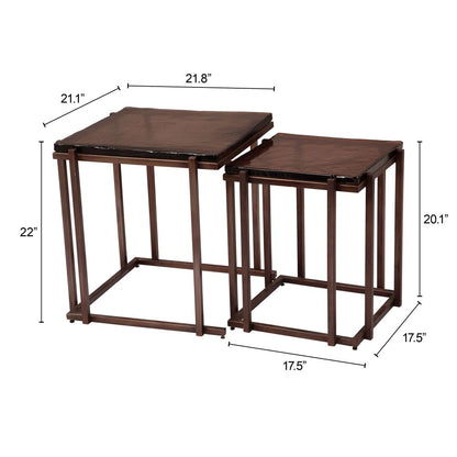 Shimai Iron Frame Nesting Table 2PC