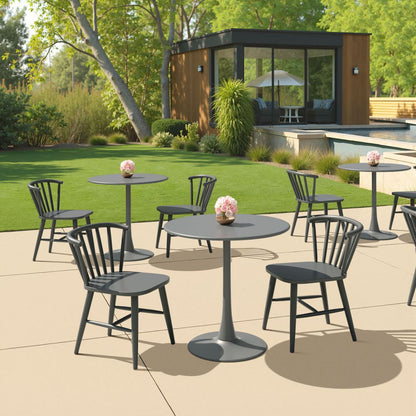 Shio Aluminum Outdoor Dining Chair Black