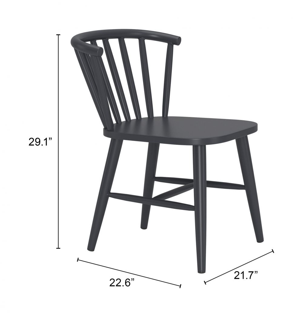 Shio Aluminum Outdoor Dining Chair Black