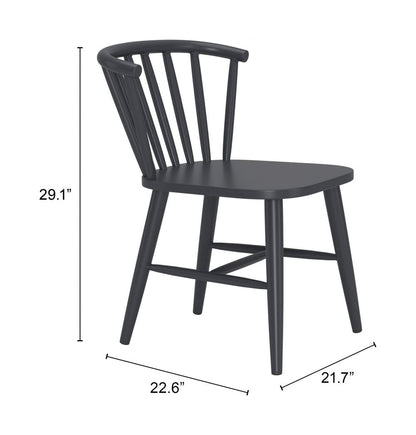 Shio Aluminum Outdoor Dining Chair Black