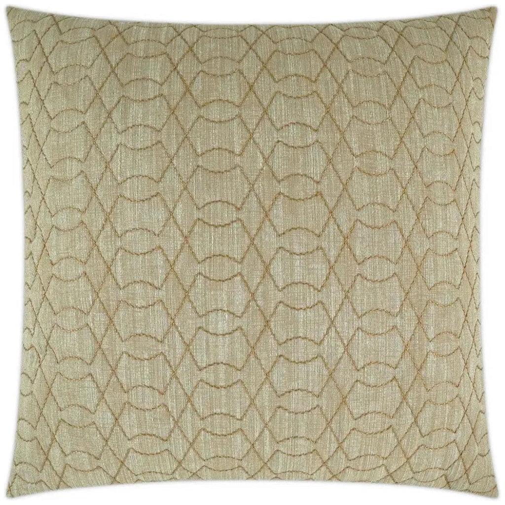Shipka Brass Brown Throw Pillow With Insert