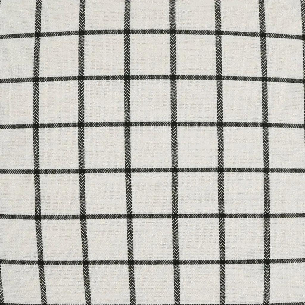 Shipton Plaid Check Black Large Throw Pillow Insert