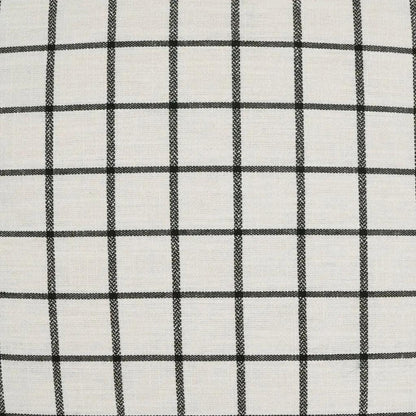 Shipton Plaid Check Black Large Throw Pillow Insert