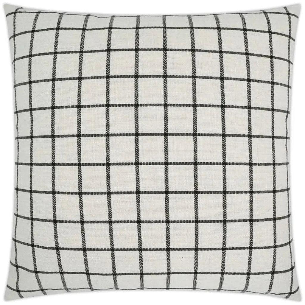 Shipton Plaid Check Black Large Throw Pillow Insert