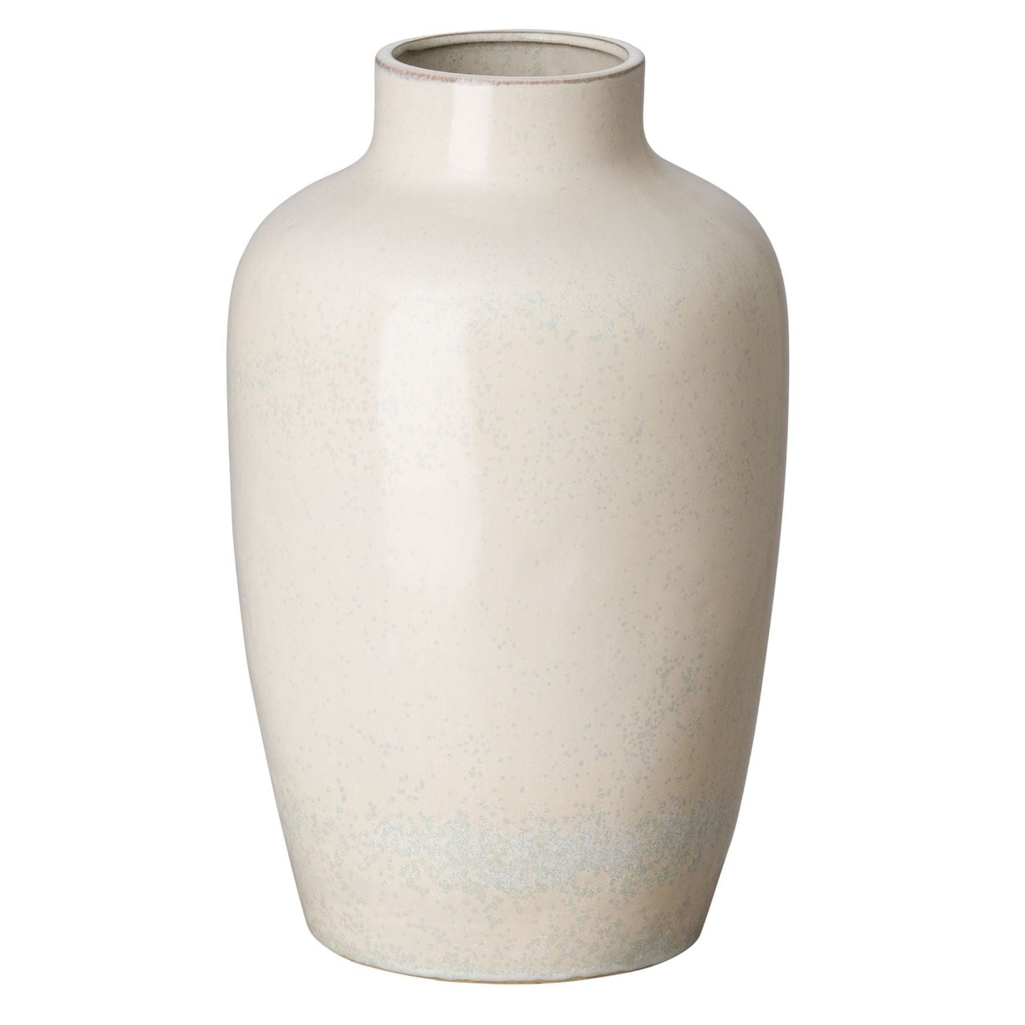 Shoulder Moon White Ceramic Vase