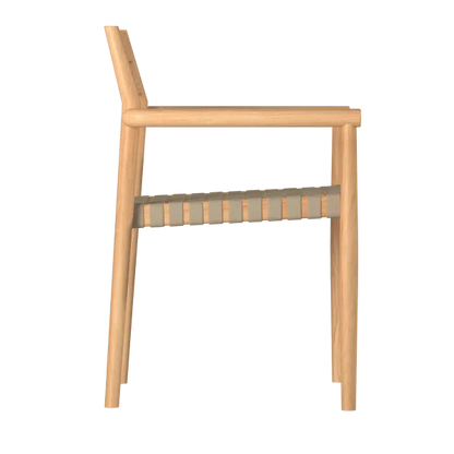 Siena Teak Woven Stackable Patio Armchair 4PC