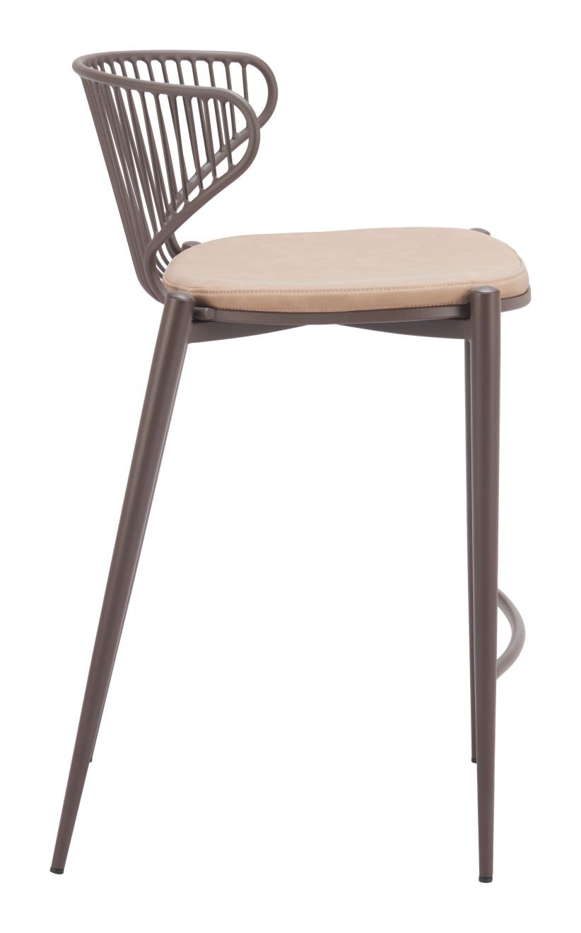 Silues Faux Leather Counter Stool 2PC