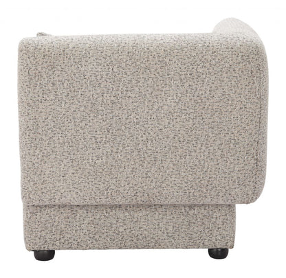 Simu Textured Fabric Corner Chair