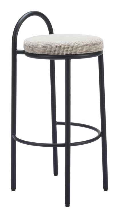 Sisal Chenille Fabric Barstool 2PC