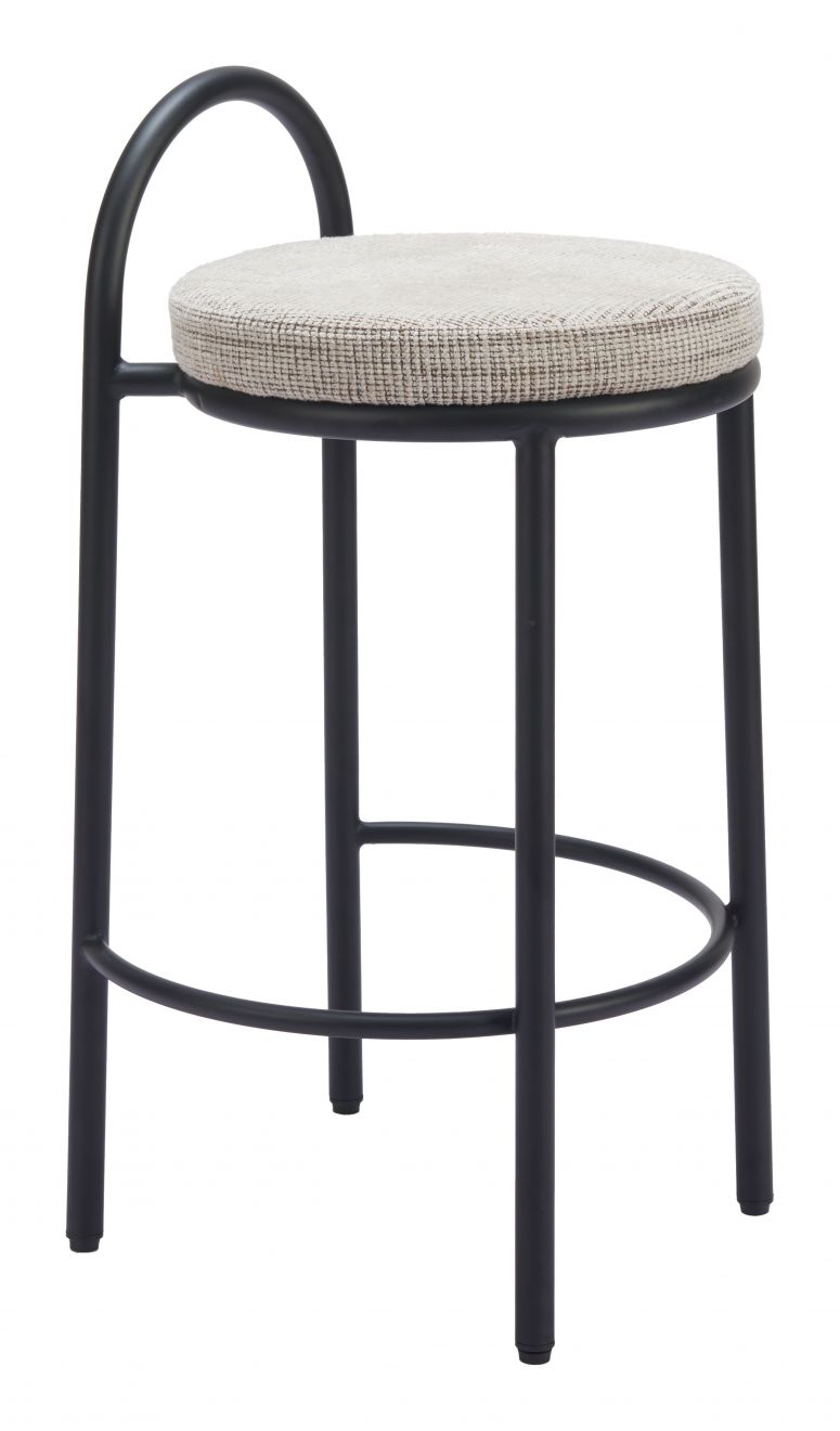 Sisal Chenille Fabric Counter Stool 2PC