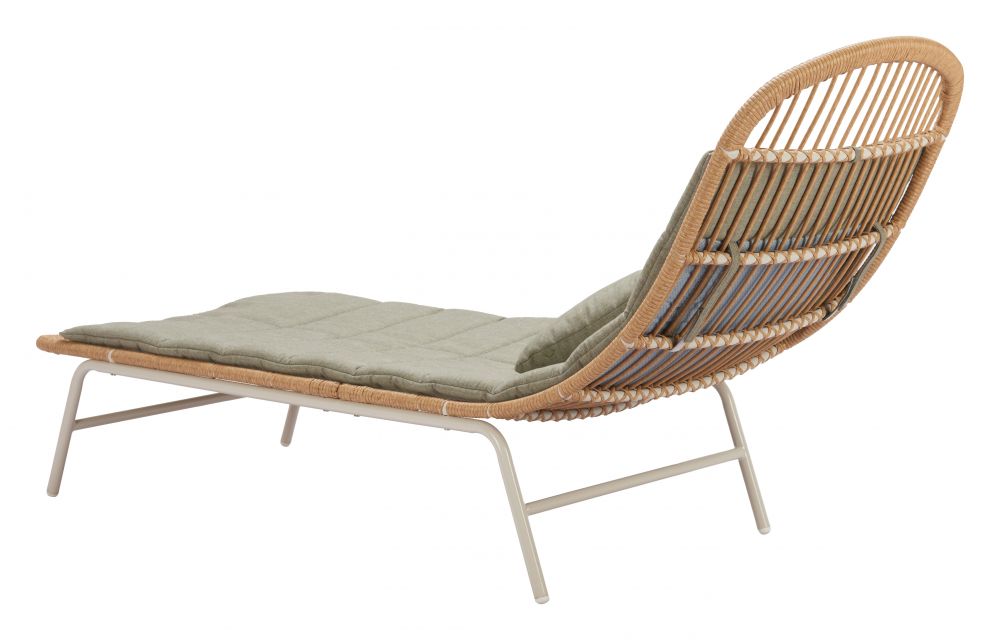 Skim Olefin Fabric Outdoor Chaise Lounge