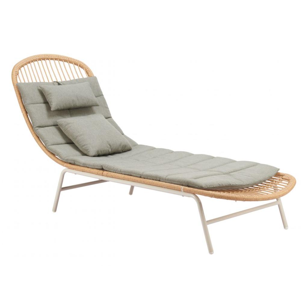 Skim Olefin Fabric Outdoor Chaise Lounge