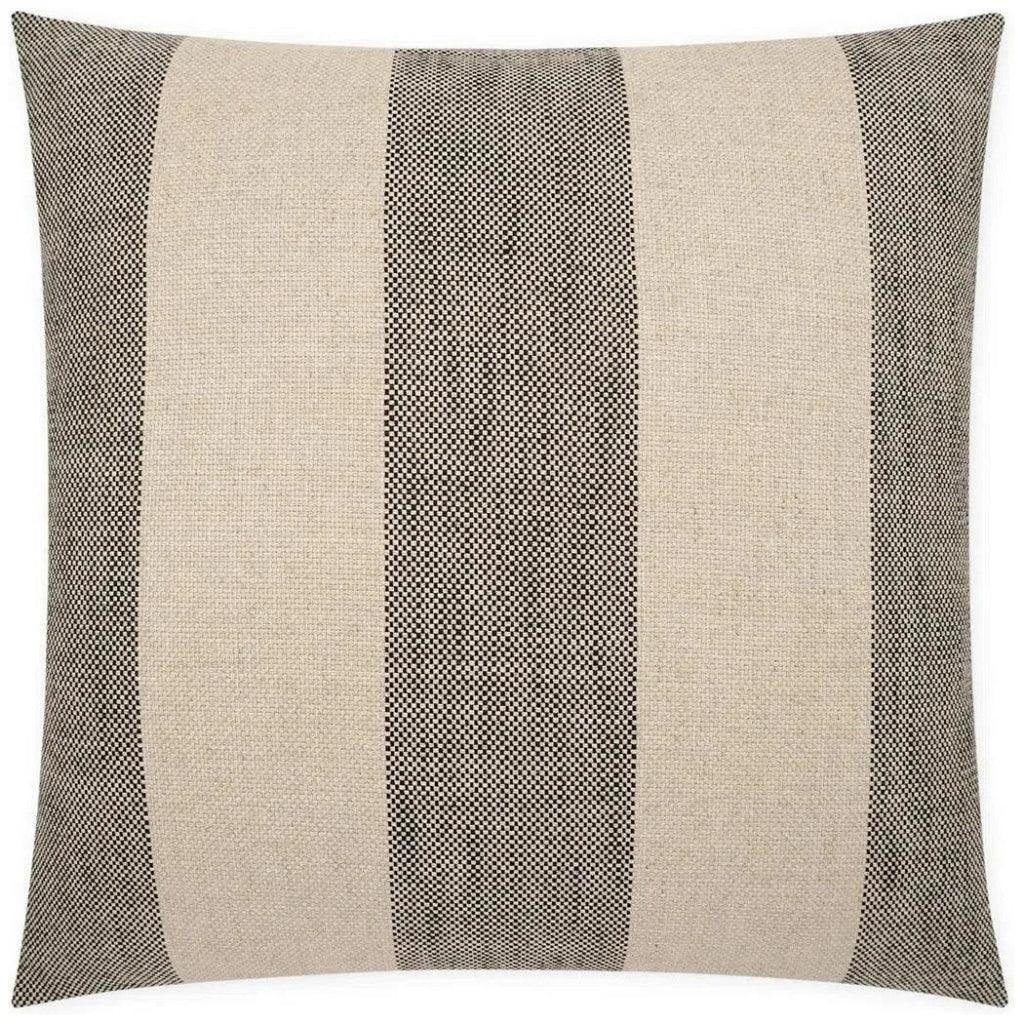 Skippy Ebony Stripes Black Large Throw Pillow Insert