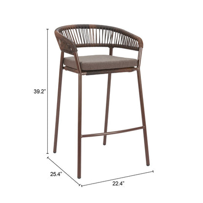 Skye Olefin Fabric Outdoor Barstool 2PC