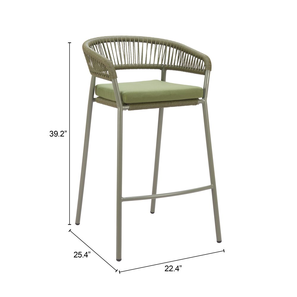 Skye Olefin Fabric Outdoor Barstool 2PC