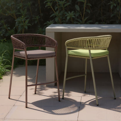 Skye Olefin Fabric Outdoor Barstool 2PC