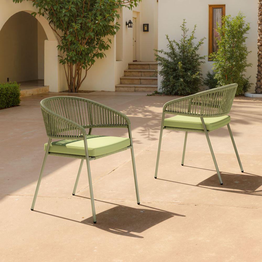 Skye Olefin Fabric Outdoor Dining Chair 2PC