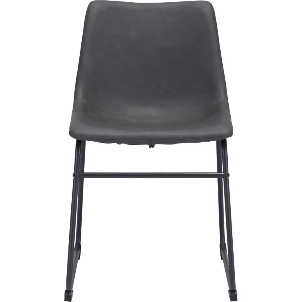 Smart Faux Leather Armelss Dining Chair 2PC